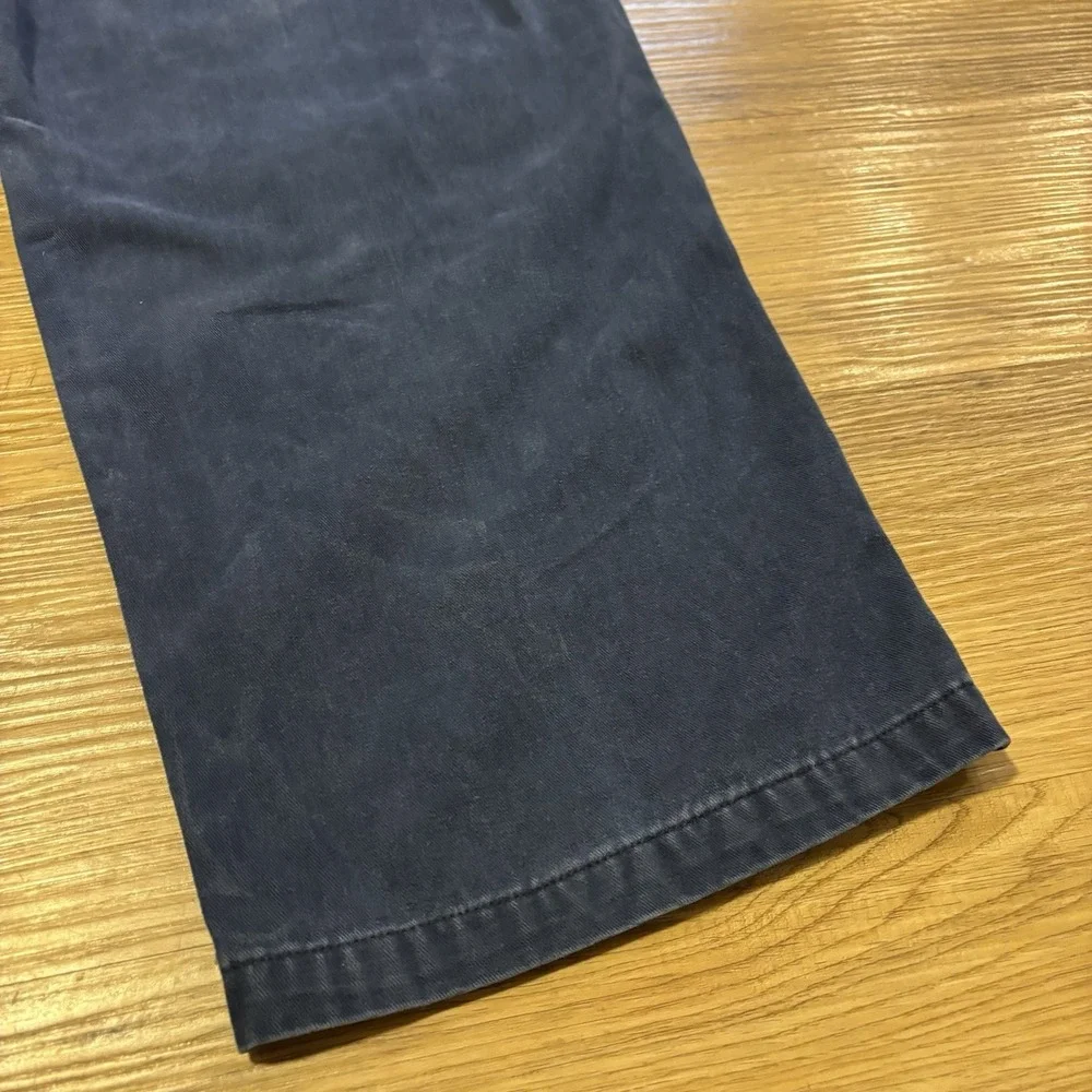 VTG Polo Ralph Lauren Andrew Pants Mens 35x32 Navy Blue Double-Pleated Made USA